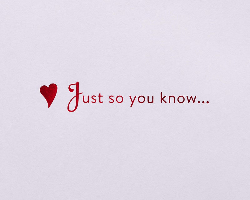 Papyrus Romantic Valentines Day Card (Just So You Know) - Image 3